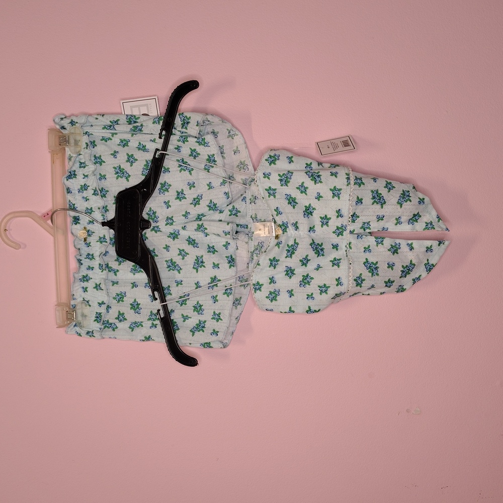 Floral Print Shortst and Top Set